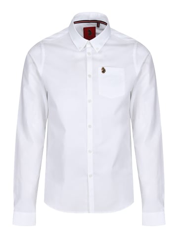 Luke 1977 Telford Tailored Fit Smart Shirt White