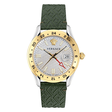 Versace Greca Time Gmt Men's Green Watch VE7C00223
