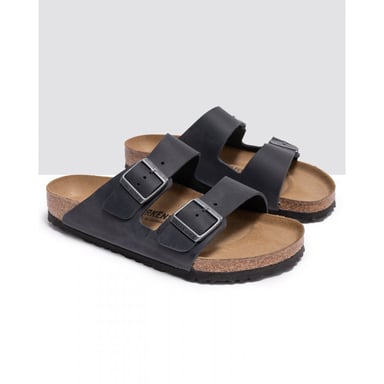Sandales Arizona Oiled Birkenstock Pour Homme en Noir
