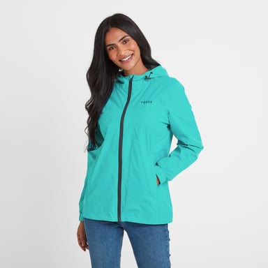 Craven Womens Waterproof Packaway Jacket Ceramic Blue