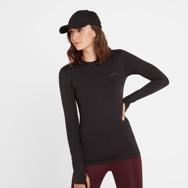 Snowdon Womens Thermal Crewneck Black