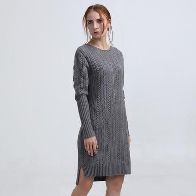 Schnürung im Rücken Pullover Kleid