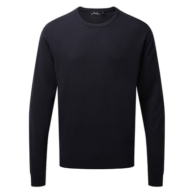 Premier Erwachsene Unisex-Pullover mit Rundhalsausschnitt aus reicher Baumwolle (Marine)