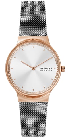 Skagen Freja Silber Damen Armbanduhr SKW3017