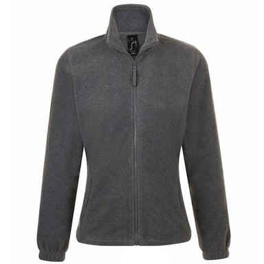 SOLS Womens/Ladies North Full Zip Fleece Jacke (Grau meliert)