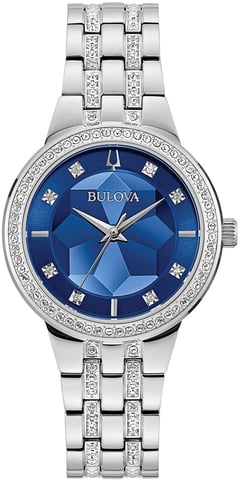 Bulova Phantom Crystal Damen Silber Uhr 96L276