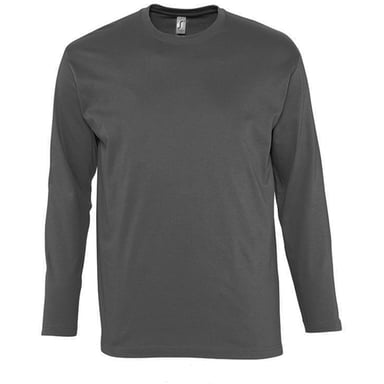 SOLS Herren Monarch Langarm T-Shirt (Dunkelgrau)