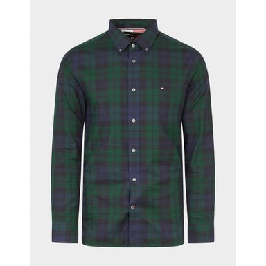 Chemise Black Tartan manches longues Tommy Hilfiger Pour Homme en Bleu Marine Vert