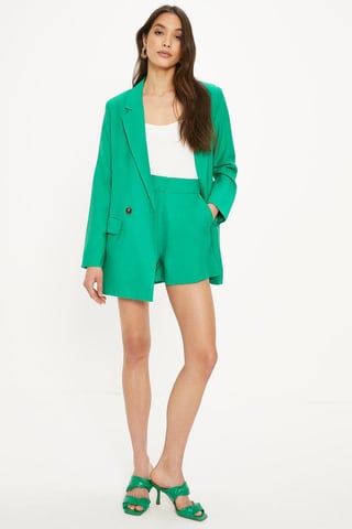 Linen Look High Waist Short