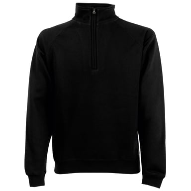 Fruit Of The Loom Herren Zip Neck Sweatshirt (Schwarz)