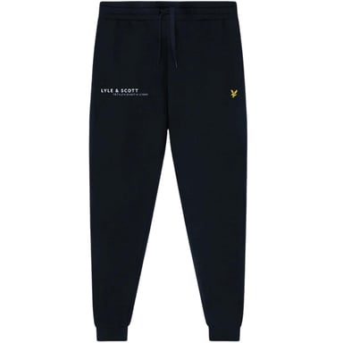 Marineblaue Jogginghose von Lyle & Scott mit Koordinatenmuster