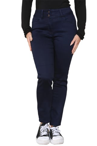 M&Co Womens Lift & Shape Slim Leg Jeans in Indigo Blau