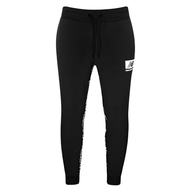 Neue Balance Stretch Taille Black Essential Id Mens Fleece Track Hosen MP13508 Bk