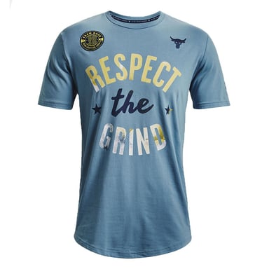Under Armour Project Rock das Grind Mens Blue T-Shirt
