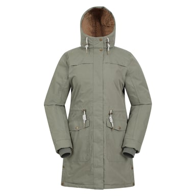 Mountain Warehouse Womens/Ladies Acorn Waterproof Borg Lined Padded Parka (Khaki Grün)