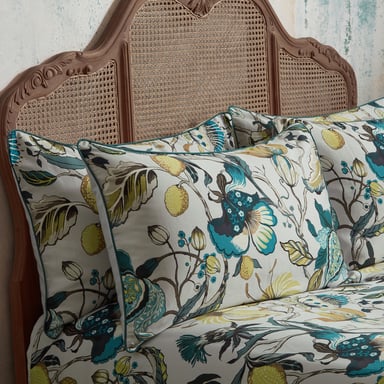 EW von Edinburgh Weavers Morton Floral Premium Baumwollsatin Kissenbezug Paar