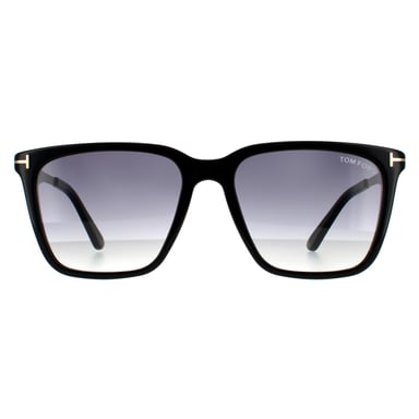 Tom Ford Square Herren Glänzend Schwarz Blau Grau Gradient