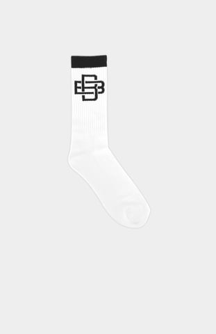 Black Bananas Monogram Socken, Weiß