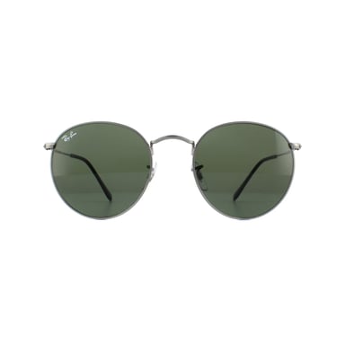 Ray-Ban Runde Unisex-Sonnenbrille Gunmetal Grün