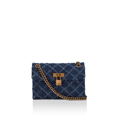 Kurt Geiger London Denim Kgl Mini Brixton Lock Bag
