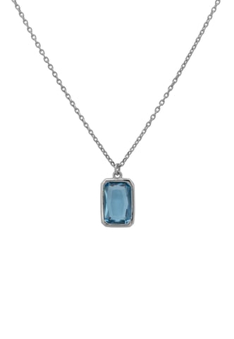 Collier Portofino en argent sterling 925 avec topaze bleue et pierres précieuses
