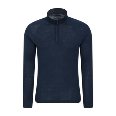 Mountain Warehouse Herren Merino II Base Layer Top (Marine)
