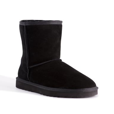Aus Wooli "Cronulla" Australien Mitte Kalb Schaffell Stiefel, schwarz