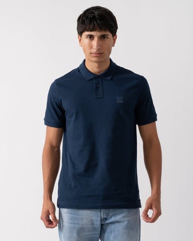 BOSS Orange Passenger Herren Stretch-Cotton Slim-Fit Polo-Shirt mit Logo-Patch