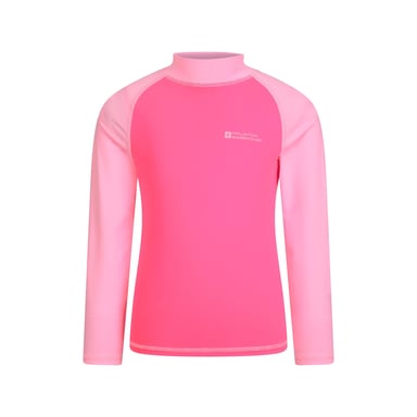 Mountain Warehouse Childrens/Kids Long-Sleeved Rash Top (Bubblegum Pink)