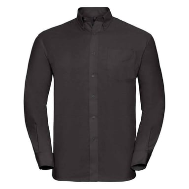 Russell Collection - Formelles Hemd für Herren Langärmlig (Schwarz)
