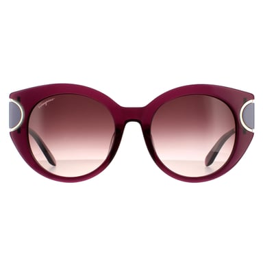 Salvatore Ferragamo Cat Eye Damen Violett Braun Wein Farbverlauf 90041091