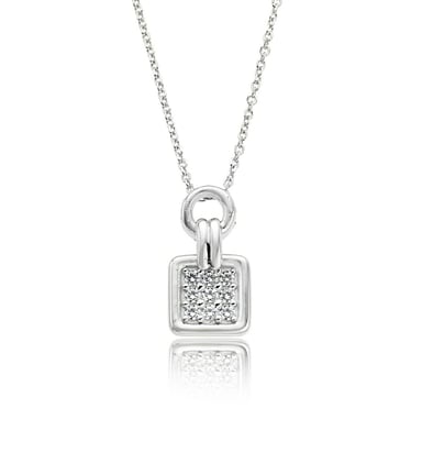 Orphelia Damen Kette aus 925er Sterlingsilber mit Anhänger - Silber ZH-4599