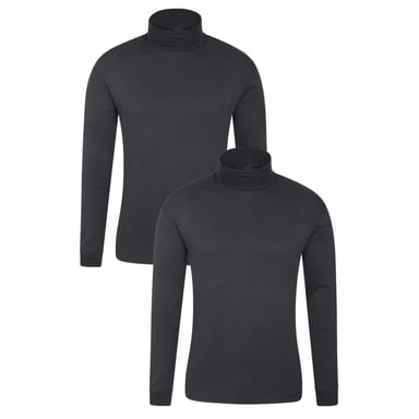 Mountain Warehouse Herren Meribel Thermal Top (2er Pack) (Schwarz)