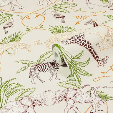 Serengeti Animal Printed Wallpaper