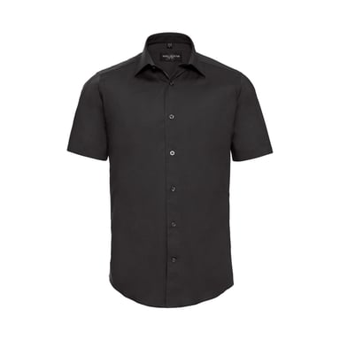 Russell Collection - Hemd für Herren kurzärmlig (Schwarz)