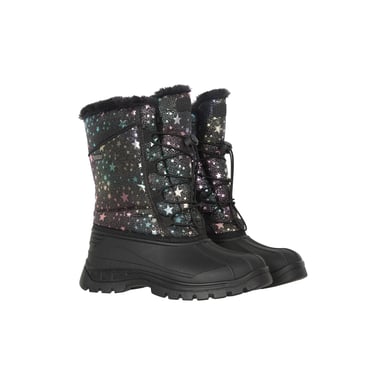 Mountain Warehouse - Kinder Schneestiefel "Whistler Adaptive", Sternemuster (Pechschwarz)