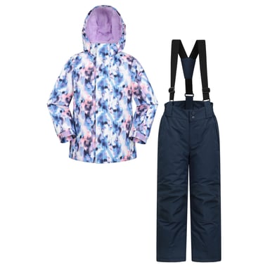 Mountain Warehouse - Kinder Skijacke und Hosen, Gemustert (Violett)