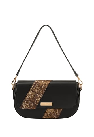 Laura Ashley – Umhängetasche in Schwarz und Gold