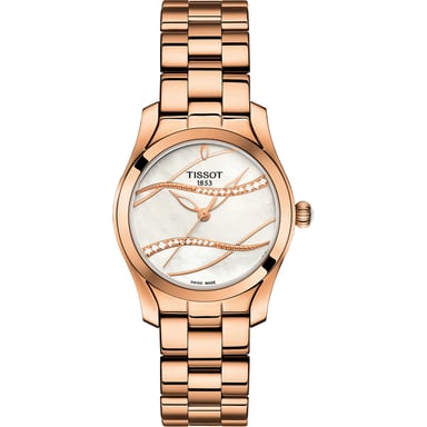 Tissot T-wave roségold Damen Armbanduhr T1122103311100