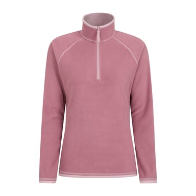 Mountain Warehouse - "Montana" Fleece-Oberteil mit halbem Reißverschluss für Damen (Hellrosa)