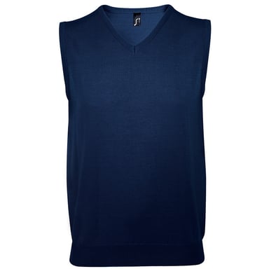 SOLS Mens Sleeveless V Neck Sweater Vest (Marine)