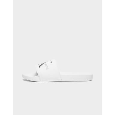 Claquettes Monogramme Calvin Klein Pour Femme en Blanc