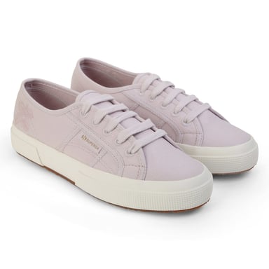 Superga Womens/Ladies Leaves Natural Dyed Embroidered Trainers (Pink Magenta Leaves)