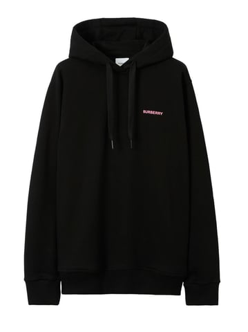 Burberry Pink Oak Leaf Crest Logo Hoodie in Schwarz