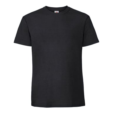 Fruit of the Loom Herren Iconic Premium Ringspun Baumwolle T-Shirt (Schwarz)