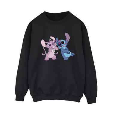Disney Damen/Lilo & Stitch Küsse Sweatshirt (Schwarz)