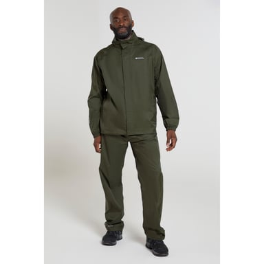 Mountain Warehouse Herren Pakka Wasserdicht über Hose (Khaki Grün)