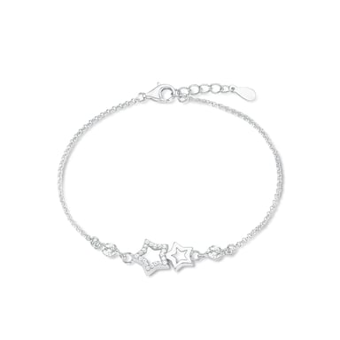 Amor Bracelet pour dames, argent sterling 925, zirconium (synth.) étoile