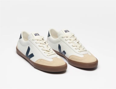 Veja Volley Leder Damen Weiße Turnschuhe