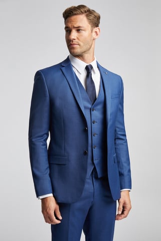 Slim Fit Sharkskin Jacket
